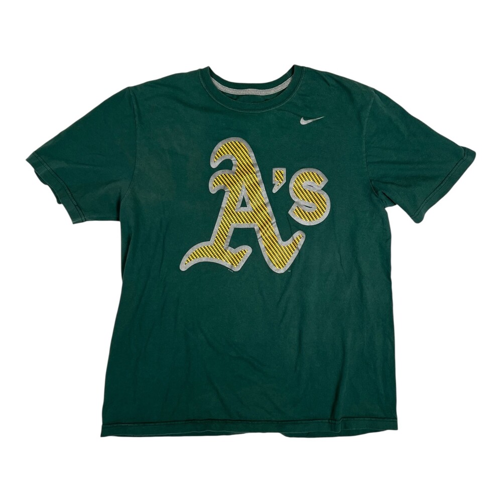 Vintage Nike Oakland Athletics T-Shirt Size XL Big Logo Y2K Green